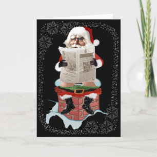 Santa Christmas Party Pooper Greeting Cards