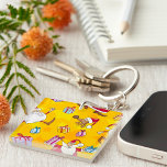 Santa Christmas Pattern Keychain<br><div class="desc">Santa Christmas Pattern Keychain</div>