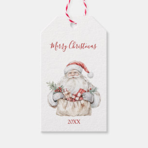 Santa Christmas Presents Gift Tags