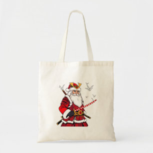 Santa Christmas Santa Claus Japanese Art Samurai  Tote Bag