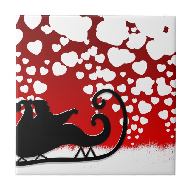 Santa Christmas Snowflake Winter Peace Destiny Tile (Front)