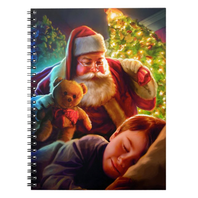 Santa Christmas Spiral Notebook (Front)