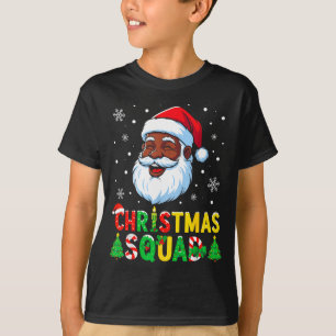 Santa Christmas Squad Black Men African American F T-Shirt