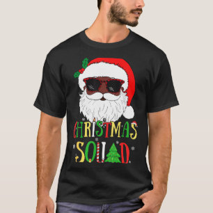 Santa Christmas Squad Black Men African American P T-Shirt