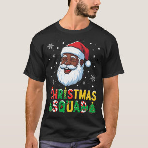 Santa Christmas Squad Black Men African American  T-Shirt