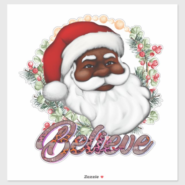 Santa Christmas Stickers Claus Xmas Decals Fun (Sheet)
