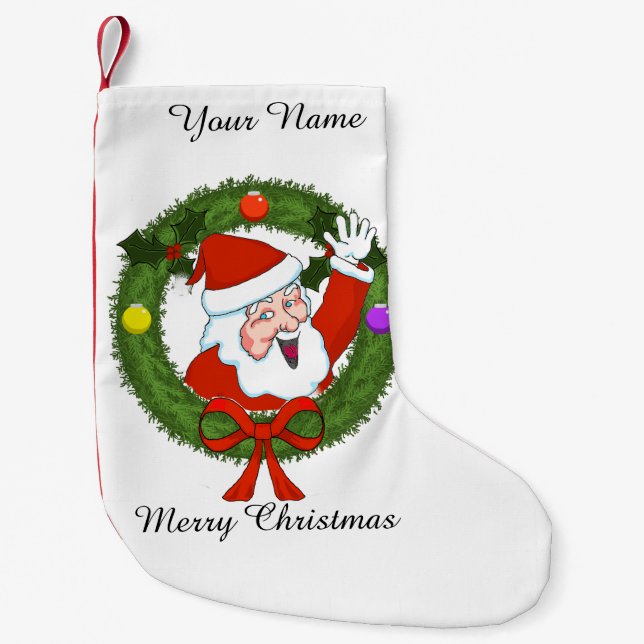 Santa Christmas Stocking (Customisable) (Front)