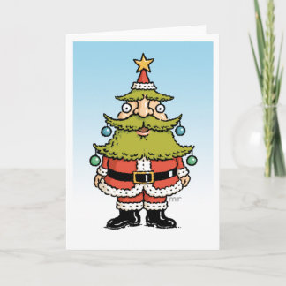Santa Christmas Tree Card