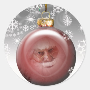 Santa Christmas Tree Personalizable Christmas Seal