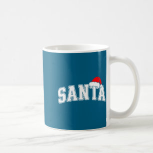 Santa Christmas Varsity Text With Hat Family Xmas Coffee Mug