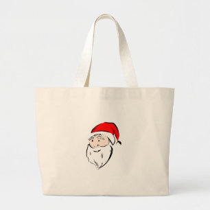 Santa Christmas Winter December Peace Love Destiny Large Tote Bag
