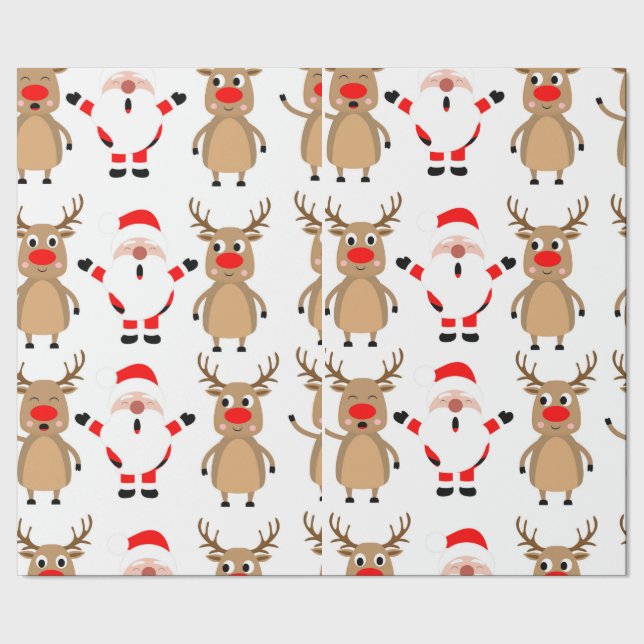 Santa Christmas Wrapping Paper (Seam)