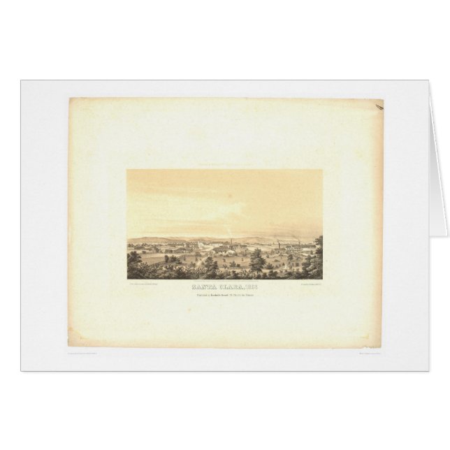 Santa Clara, CA. Panoramic Map 1856 (1585A) (Front Horizontal)