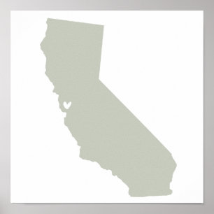 Santa Clara, California Love Poster