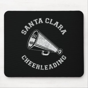Santa Clara Cheer Distressed Retro 90's Cheerleade Mouse Pad