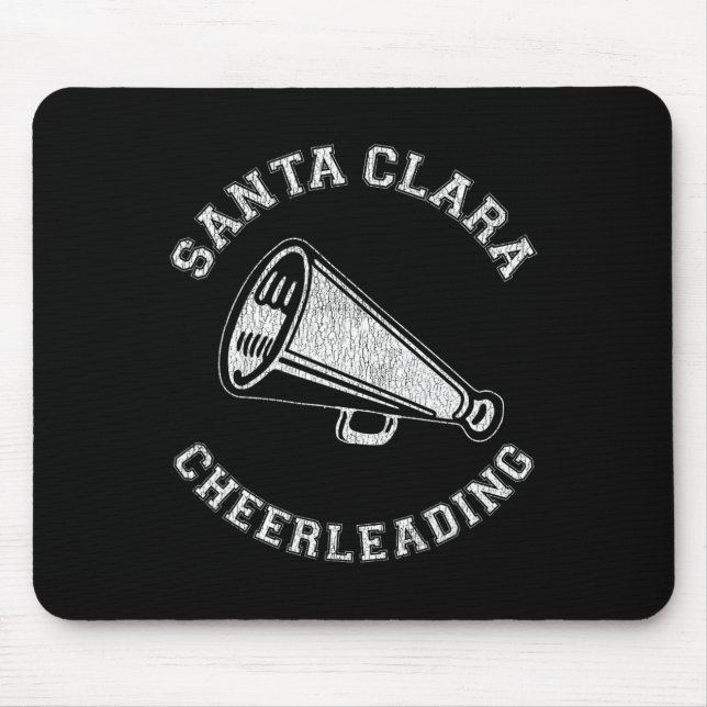 Santa Clara Cheer Distressed Retro 90's Cheerleade Mouse Pad (Front)