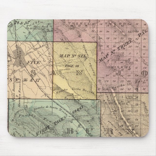 Santa Clara Co index map Mouse Pad (Front)
