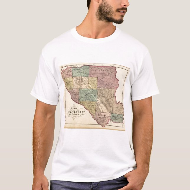 Santa Clara Co index map T-Shirt (Front)