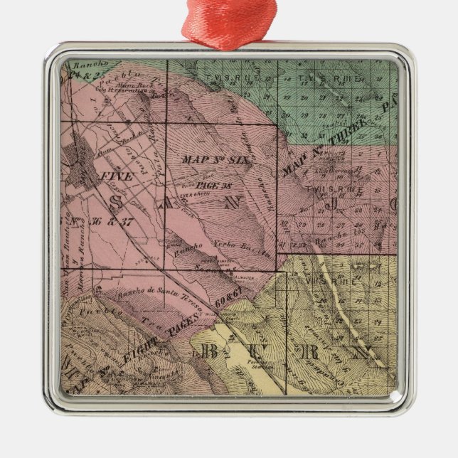 Santa Clara Co Metal Tree Decoration (Front)