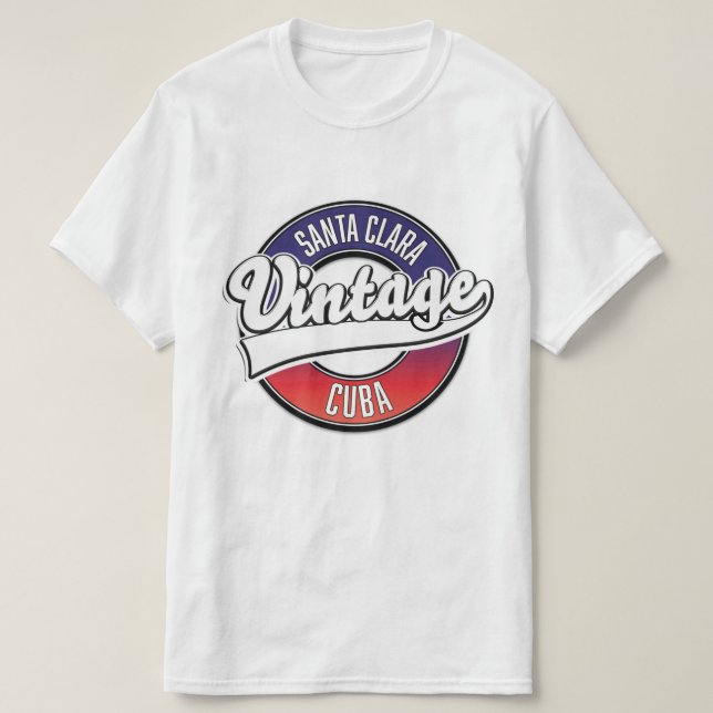 santa clara cuba vintage logo T-Shirt (Design Front)
