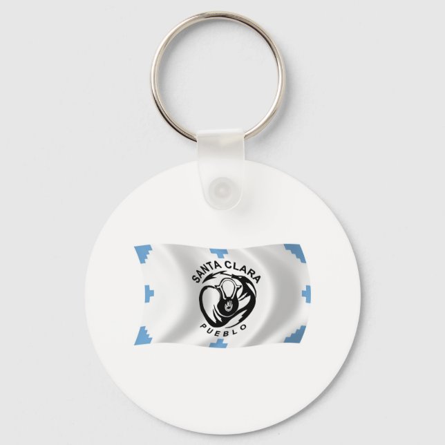 Santa Clara Pueblo Flag Keychain (Front)