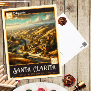 Santa Clarita, California   Vintage Postcard