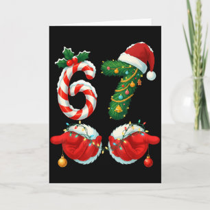 Santa Claus 67 Christmas Holiday Number 67 Xmas Card