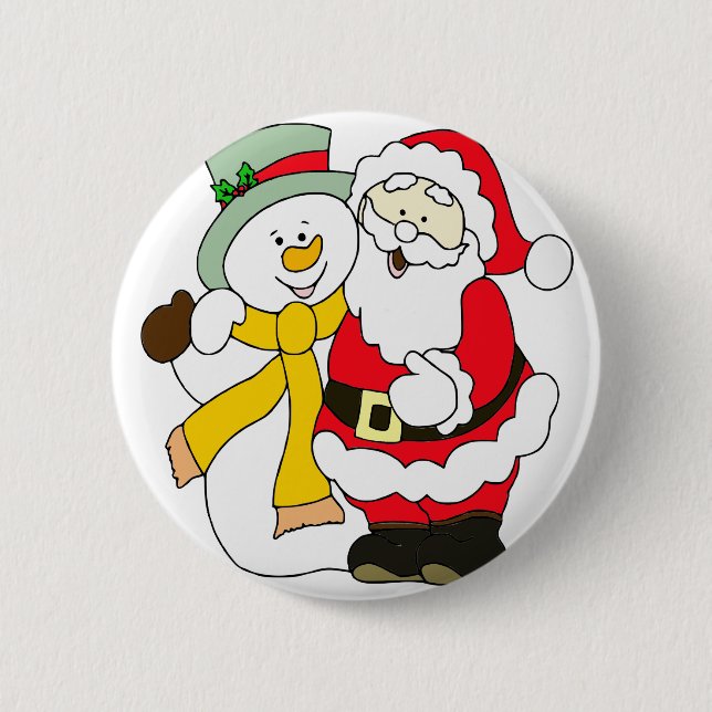 santa-claus 6 cm round badge (Front)