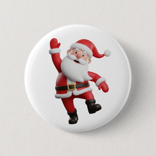 Santa Claus 6 Cm Round Badge (Front)