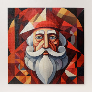 Santa Claus Abstract Art Jigsaw Puzzle