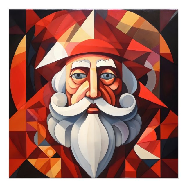 Santa Claus Abstract Art Photo Print (Front)