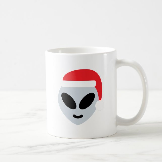 santa claus alien emoji coffee mug (Right)