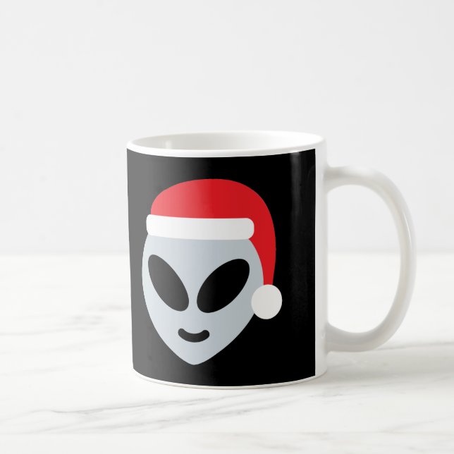 santa claus alien emoji coffee mug (Right)