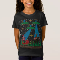 Santa Claus Alien Invasion Space UFO Ugly Christma