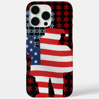 Santa Claus American flag  iPhone 16 Pro Max Case