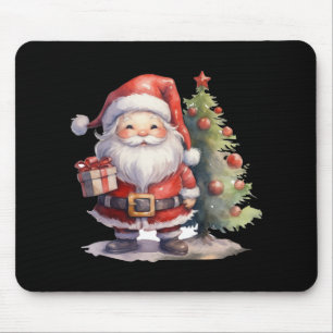 Santa Claus And Christmas Tree T Shirt Mouse Pad