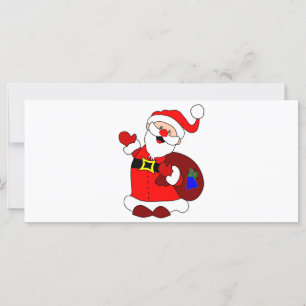 Santa Claus and gift bag clipart