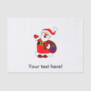 Santa Claus and gift bag clipart Tissue Paper