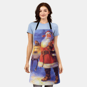 Santa Claus and his reindeer Apron