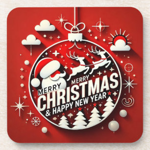 Santa Claus and Holiday Decor Coaster