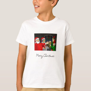 Santa Claus and Mrs. Claus Christmas Workshop T-Shirt
