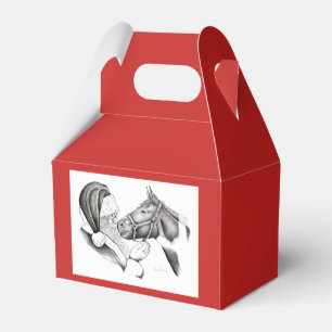 Santa Claus and Paint Horse For Christmas Favour Box