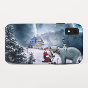 Santa Claus and Polar Bear Case-Mate iPhone Case