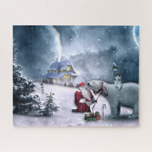 Santa Claus and Polar Bear Jigsaw Puzzle