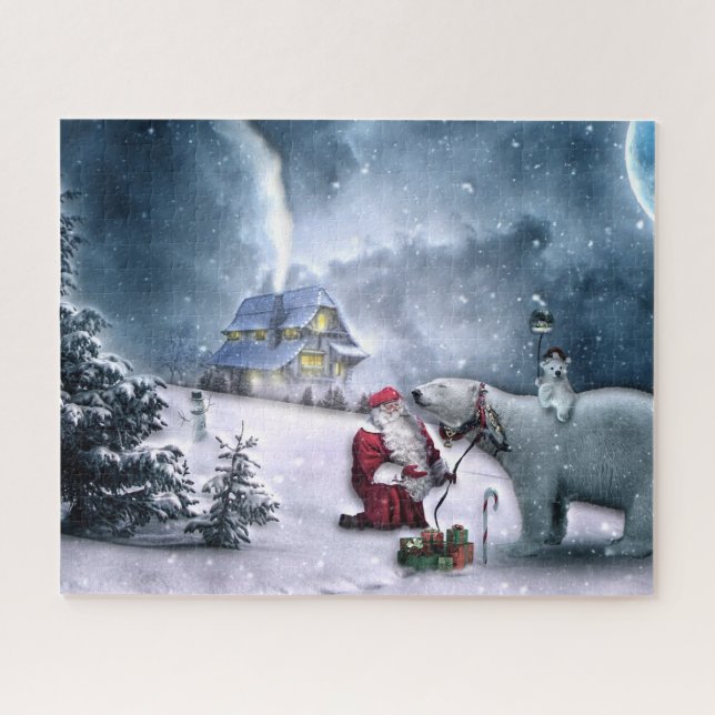 Santa Claus and Polar Bear Jigsaw Puzzle (Horizontal)