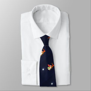 Santa Claus and Rudolph on a Test Ride Tie