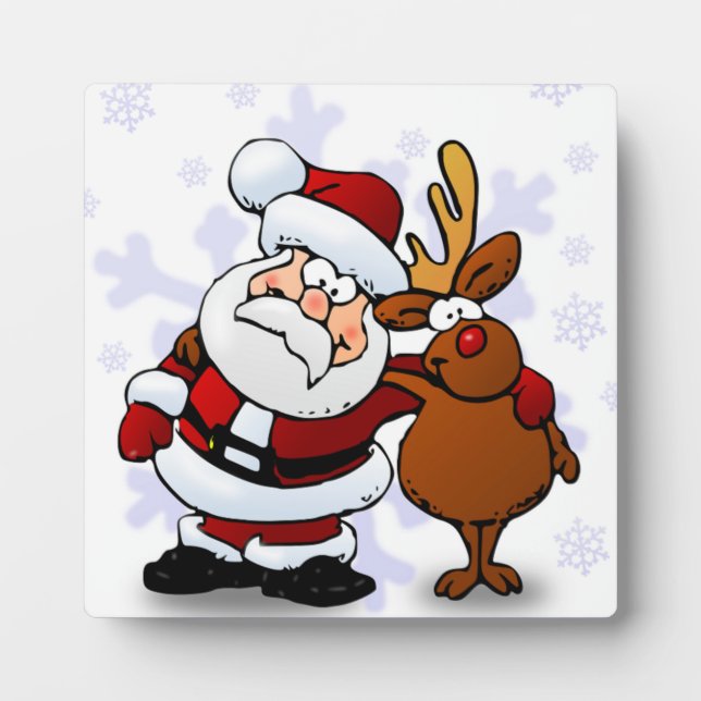 SANTA CLAUS AND RUDOLPH PLAQUE (Front)