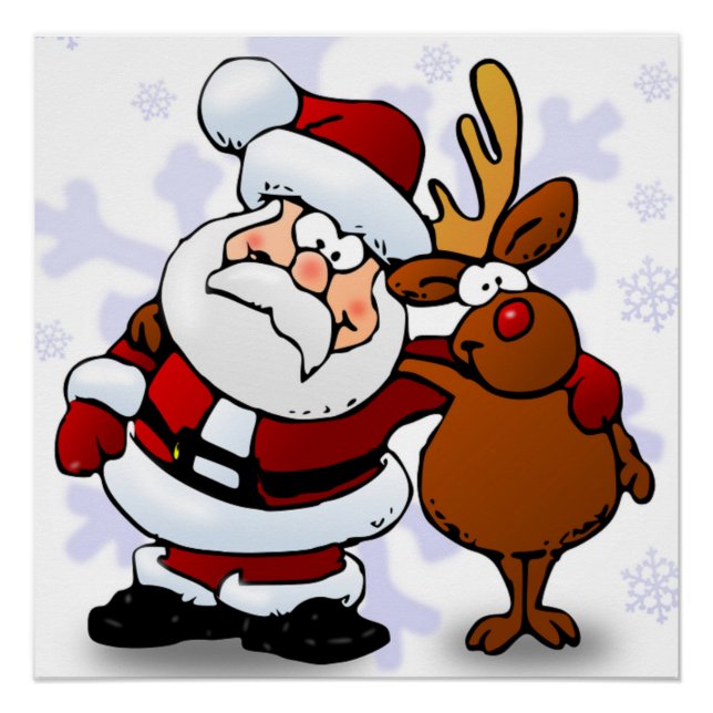 SANTA CLAUS AND RUDOLPH POSTER (Front)