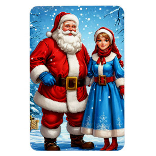 Santa Claus and Snow Maiden Magnet