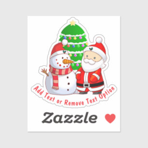 Santa Claus and Snowman Christmas